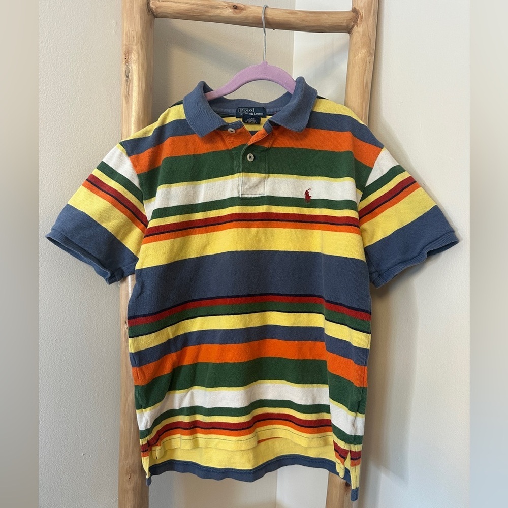 Polo Ralph Lauren Short Sleeve Striped Shirt Medium 12/14